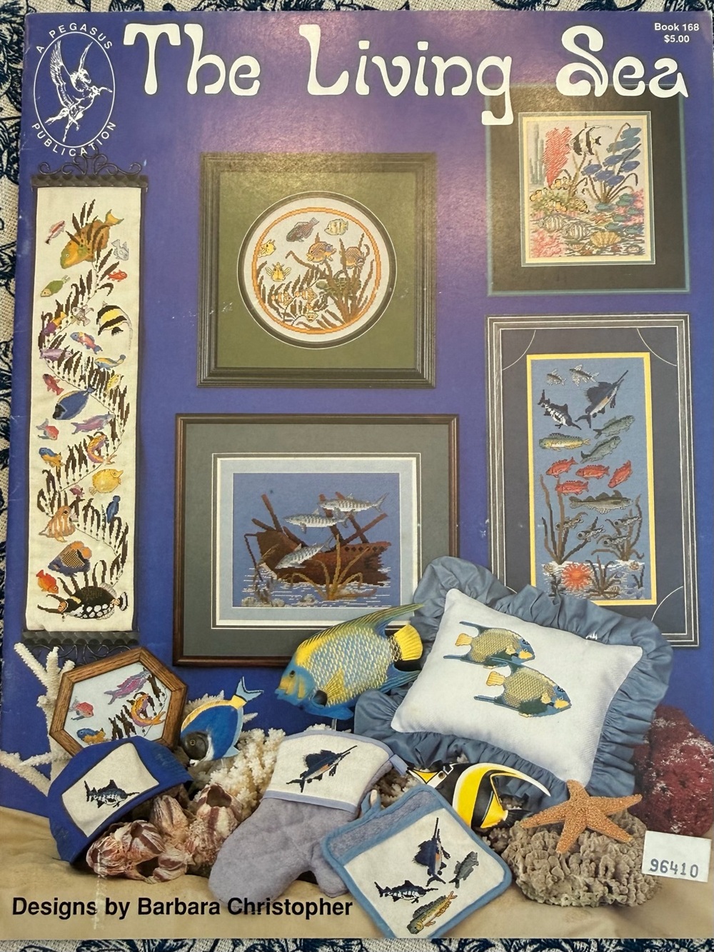Cross Stitch patterns The Living Sea Booklet 10 designs Fish Shipwreck Coral